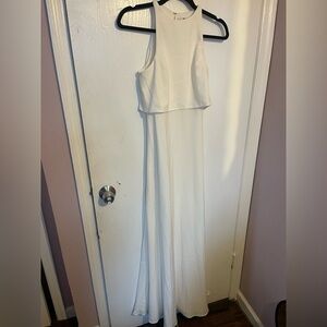 New With Tags!  BHLDN Jill Stuart Iva Crepe Maxi dress in ivory